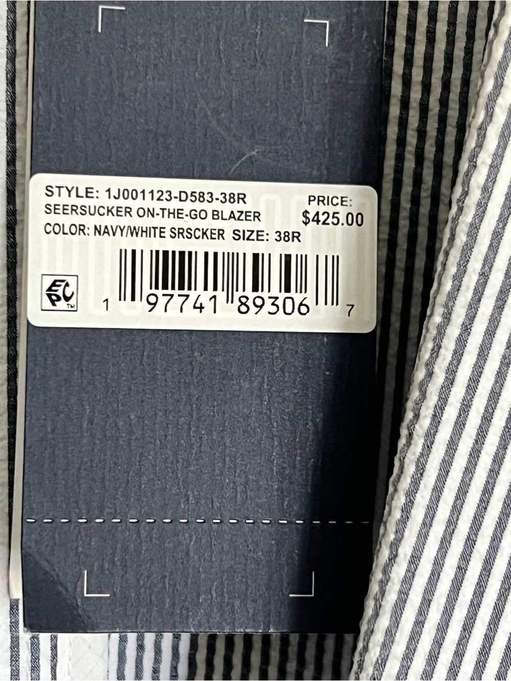 VINEYARD VINES Men’s Seersucker On The Go Sportcoat Size 38R - Picture 3 of 10